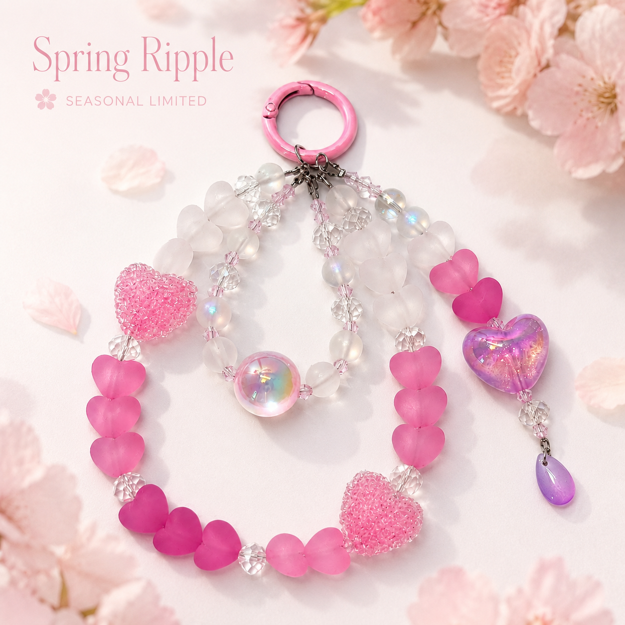 Spring Ripple Beaded Phone Charm & Bag Charm