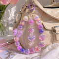 Iridescent Lavender Bow Charm Keychain