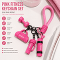 Gym Girl Charm Keychain