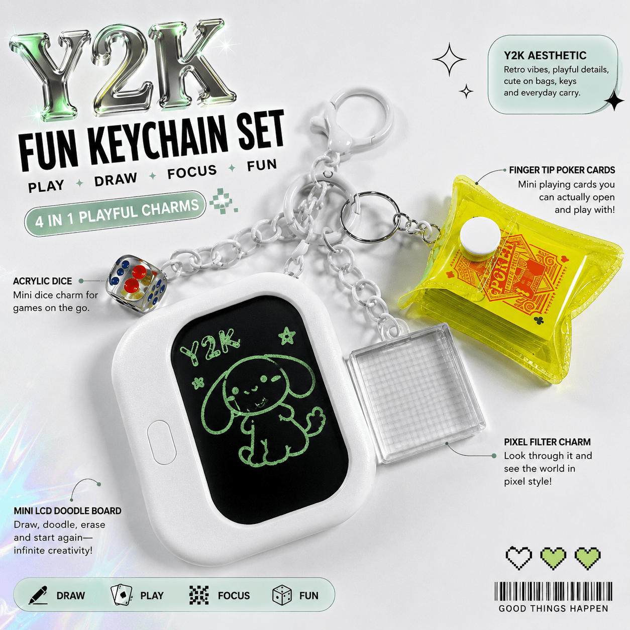 Retro Fun Bag Charm