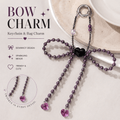Purple Coquette Bow Charm